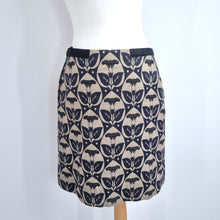 Load image into Gallery viewer, Hoss Intropia Skirt Gold Jacquard A Line Pockets Work Party Above Knee Cotton 10