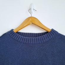 Load image into Gallery viewer, Vintage Russel Athletic Jumper Knit Logo Men's Navy Blue Sweater Preppy XS