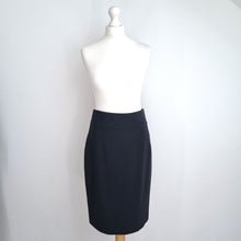 Load image into Gallery viewer, Jaeger Pencil Skirt Black Knee Length Work Office Lined Slit Suit Separates 10