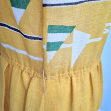 Load image into Gallery viewer, Vintage Tokyo Lyonette Dress Yellow Shirt Sundress Lined 40s Nautica Fits 8 10