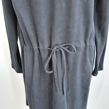 Load image into Gallery viewer, Jaeger Dress Mini Casual Long Sleeves Navy Drawstring Drop Waist Cotton Large