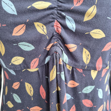 Load image into Gallery viewer, Seasalt Cornwall Tunic Top 16 Leaf Print Navy Smock Blouse Organic Cotton Jersey