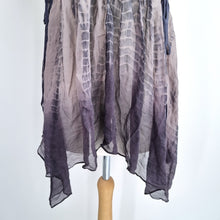 Load image into Gallery viewer, AllSaints Top 100% Silk Floaty Grey Blouse Porisian Kaftan Animal Print Tunic 10