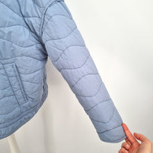 Load image into Gallery viewer, Next Quilted Padded Jacket UK 20 Light Blue 100% Cotton Coat Boxy Pockets Zip