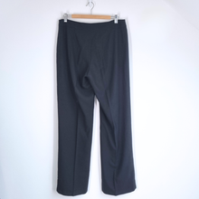 Load image into Gallery viewer, Hobbs Wide Leg Trousers UK 14 Black 100% Virgin Wool Tailored Work Smart Office