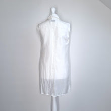Load image into Gallery viewer, Mint Velvet Sleeveless Shirt 8 White Tunic Broderie Anglaise Silk Cotton Lined
