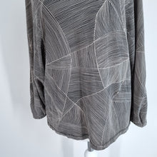 Load image into Gallery viewer, Gudrun Sjoden Blouse Top Small Dolman Sleeves Lyocell Geometric Print Jersey