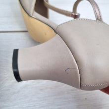 Load image into Gallery viewer, Lindy Bop Shoes T-Bar Heels UK 6 EU 39 Beige Classic Court Retro Party 50s Strap