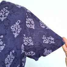 Load image into Gallery viewer, Vintage Monsoon Maxi Dress Pockets Jacquard Block Print Boho Navy Paisley Sz 16