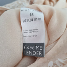 Load image into Gallery viewer, Mint Velvet Dress Chiffon Tunic Cream Embroidered Sequins Mini 3/4 Sleeves 16