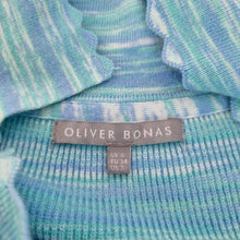 Load image into Gallery viewer, Oliver Bonas Shirt Dress Knitted Blue Scalloped Button Down A Line Casual 6 8