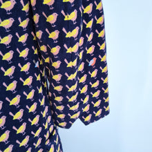 Load image into Gallery viewer, Boden Corduroy Dress Birds Print A Line Above Knee Navy Pockets Lined 12 Long