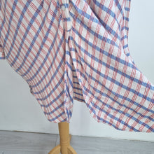 Load image into Gallery viewer, Anthropologie  Oversized Tunic Dress 14 Saturday Sunday Plaid Hi Lo Button Down