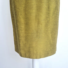 Load image into Gallery viewer, Reiss Dress Sheath Cocktail Golden Green Shift Luca Work Square Neck Lined 8