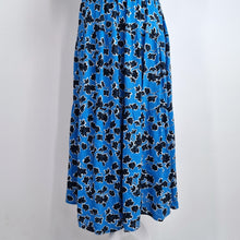 Load image into Gallery viewer, Marks & Spencer Midi Dress Blue UK 8 Floral Print 100% Viscose Casual Work