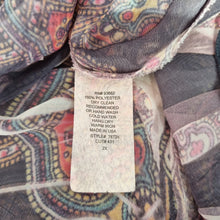 Load image into Gallery viewer, Simply Irresistible Beach Coverup Tunic Dress 2XL Paisley Print Boho Summer Top