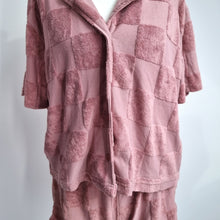 Load image into Gallery viewer, Nasty Gal Co-Ord Set Pink Towelling Shirt UK 8 Shorts UK 10 Loungewear Summer