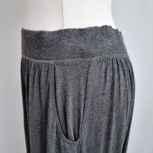 Load image into Gallery viewer, The White Company Skirt Maxi Large Jersey Pockets Dark Grey Stretch Casual ALine