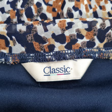 Load image into Gallery viewer, Marks & Spencer Classic Skirt Midi UK 22 Fit & Flare Lined Print Brown Blue Work