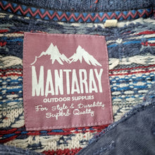 Load image into Gallery viewer, Mantaray Men's Jumper Fair Isle Pattern Wool Blend Chunky Knit Blue Pullover XL