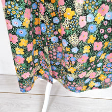 Load image into Gallery viewer, Monki Midi Dress Floral Print Small Button Down Oversized Long Sleeves Shirt