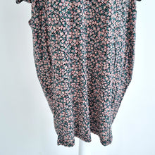 Load image into Gallery viewer, Ganni T-shirt Dress Floral Print Ditsy Black Pink Tunic Top Jersey Mini Small