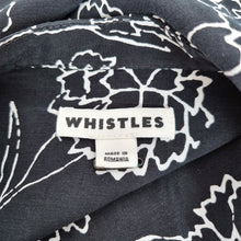 Load image into Gallery viewer, Whistles Dress Pockets Black White Floral Print Tunic Shift Oversized Small
