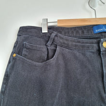 Load image into Gallery viewer, Seasalt Cornwall Lamledra Jeans UK 18 Straight Black Stretch High Rise Cropped