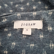 Load image into Gallery viewer, Jigsaw Linen Dress Blue Sleeveless Knee Length Small Summer Casual Lightweight