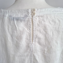 Load image into Gallery viewer, M&S 100& Linen Blouse UK 24 White Short Sleeves Top Casual Plus Size Work Tee