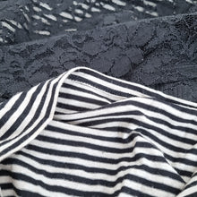 Load image into Gallery viewer, Phase Eight Lace Dress Shift Striped Lining Black Floral Long Sleeves Mini 16