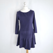 Load image into Gallery viewer, Chinti and Parker Dress Skater Navy Long Sleeves Sweater Cotton Casual Medium