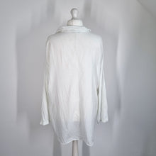 Load image into Gallery viewer, Made in Italy White Blouse Tunic One Size 100% Cotton Sheer Beach Coverup Top