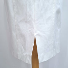 Load image into Gallery viewer, Coast White Pencil Skirt UK 12 Belted Knee Length Smart Work Office Occasion