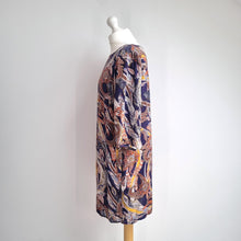 Load image into Gallery viewer, Monsoon Dress 100% Silk Tunic Paisley Print Pockets Party Shift Short Size 14