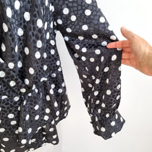 Load image into Gallery viewer, Joe Browns Blouse Polka Dot Plus Size 24 Black Smock Peplum Top Wrap Long Sleeve