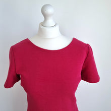 Load image into Gallery viewer, Boden Dress Shift Work Berry Pink Knee Low Back Ribbed Lined Sheath 12 Long