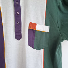 Load image into Gallery viewer, Vintage St Michael Polo Shirt Men Colourblock Retro Cotton Cuban 80s 90s Medium