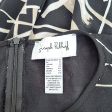 Load image into Gallery viewer, Joseph Ribkoff Dress Wiggle Work Tie Black White Office Stretch Long Sleeves 12
