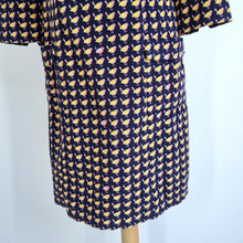 Load image into Gallery viewer, Boden Corduroy Dress Birds Print A Line Above Knee Navy Pockets Lined 12 Long