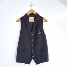 Load image into Gallery viewer, Spitalfields Clothing Co Waistcoat 42R Grey Dotted Smart Tailored Suit Vest