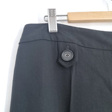 Load image into Gallery viewer, Hobbs Wide Leg Trousers UK 14 Black 100% Virgin Wool Tailored Work Smart Office