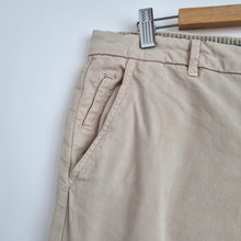 Load image into Gallery viewer, Fat Face Crop Chinos Lulworth Trousers UK 14 Beige Stretch Cotton Mid Rise