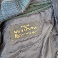 Load image into Gallery viewer, Vintage St Michael Bomber Jacket XL M&S Men Pure New Wool Dark Green Coat