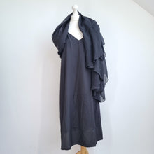 Load image into Gallery viewer, Monsoon Midi Dress Black Large Aurelia Long Sleeve Ruffle NEW Bow Party Gothic