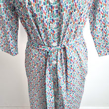 Load image into Gallery viewer, Country Collection Shirt Dress UK 14 Midi Belted Abstract Print Pockets Cotton