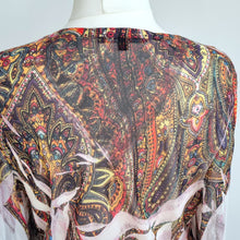 Load image into Gallery viewer, Simply Irresistible Beach Coverup Tunic Dress 2XL Paisley Print Boho Summer Top
