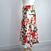 Load image into Gallery viewer, M&S Per Una Midi Skirt UK 12 Floral Broderie Anglaise Cotton A Line White Boho