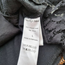 Load image into Gallery viewer, See by Chloé Blouse Lace Black Long Sleeves Peplum Top Victoriana Gothic Large