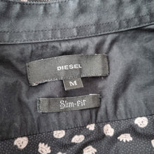 Load image into Gallery viewer, Diesel Men's Shirt Skulls Crowns Print Slim Fit Long Sleeves Dark Grey Medium